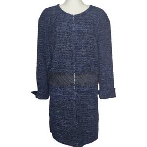 Weill Metallic Navy and Black‎ Formal Jacket Size 16